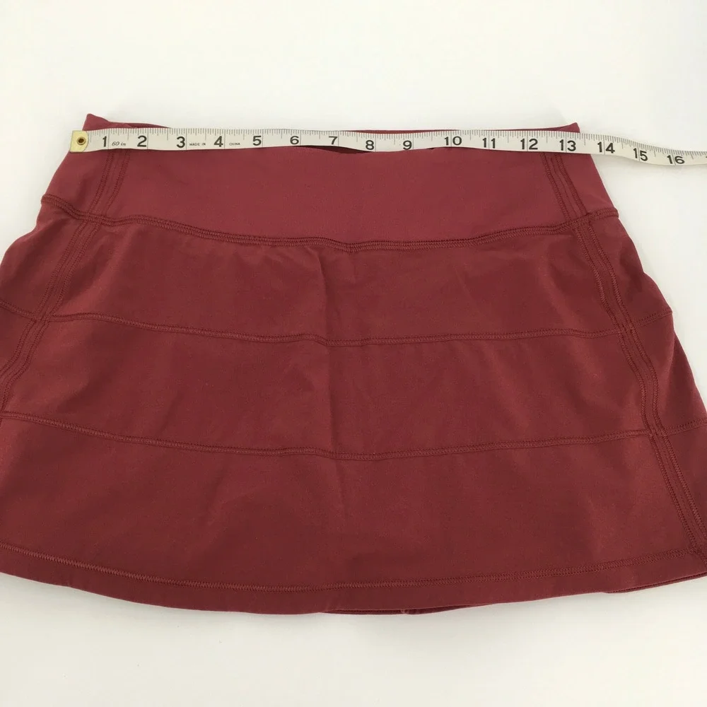 Lululemon Pace Rival Skirt Skort Sz 4 Mulled Wine Maroon Pickleball Tennis Run